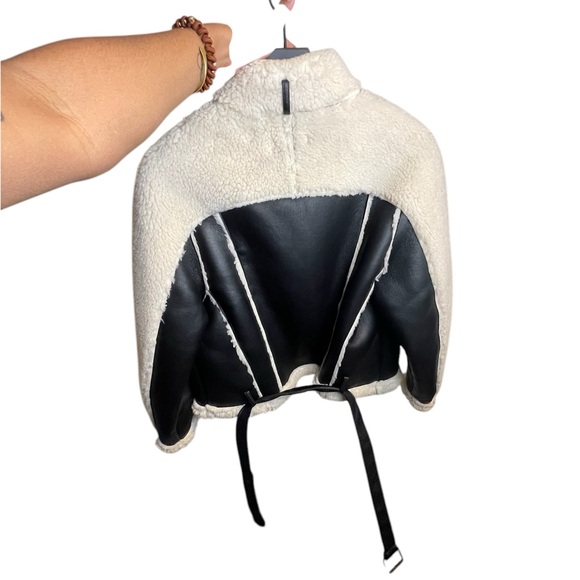 Missguided Borg Belted Aviator Jacket - Picture 2 of 15